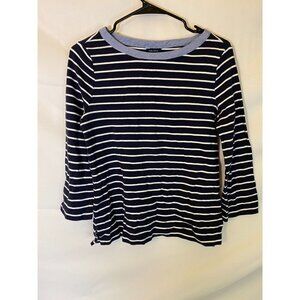 NAUTICA Women’s  SIZE‎ SMALL NAVY STRIPE LONG SLEEVE TOP SHIRT BLOUSE NAUTICAL
